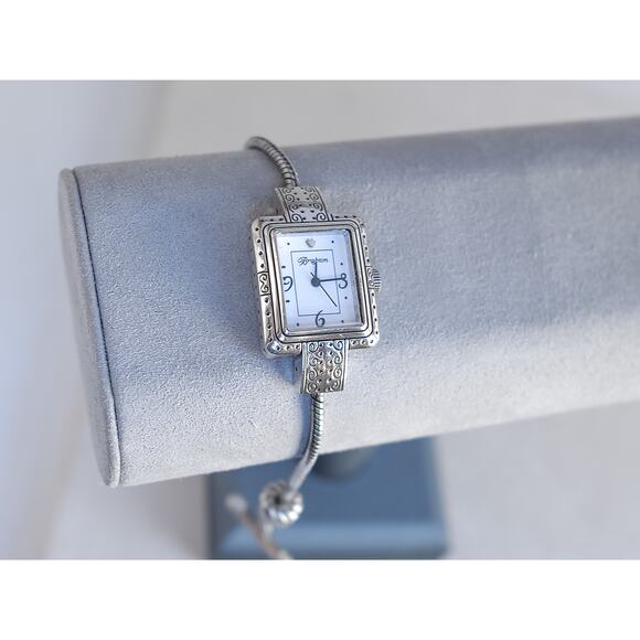 Brighton Short Hills Charm Watch Silver Plated Toggle Clasp 7-8" Retired Works - Picture 6 of 7
